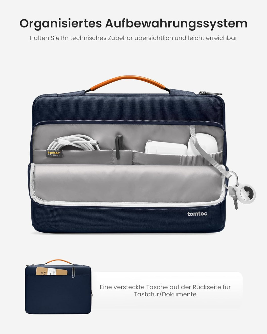 tomtoc 360° Tasche Hülle für 2024 13,5 Zoll Microsoft Surface Laptop 6/5/4, Surface Book, 14,4" Lapt