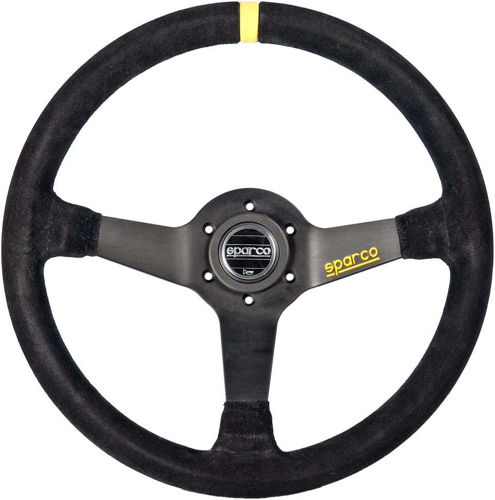 SPARCO 015R345MSN Volante Rennlenkräder, Calice 65 mm, Schwarz,Unique Schwartz, Schwartz