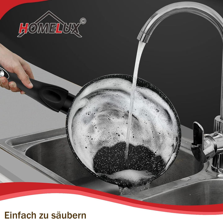 Topfset, HOMELUX 15tlg Induktions Töpfe Set | Aluminiumguss Kochtopfset, Antihaftbeschichtung Pfanne
