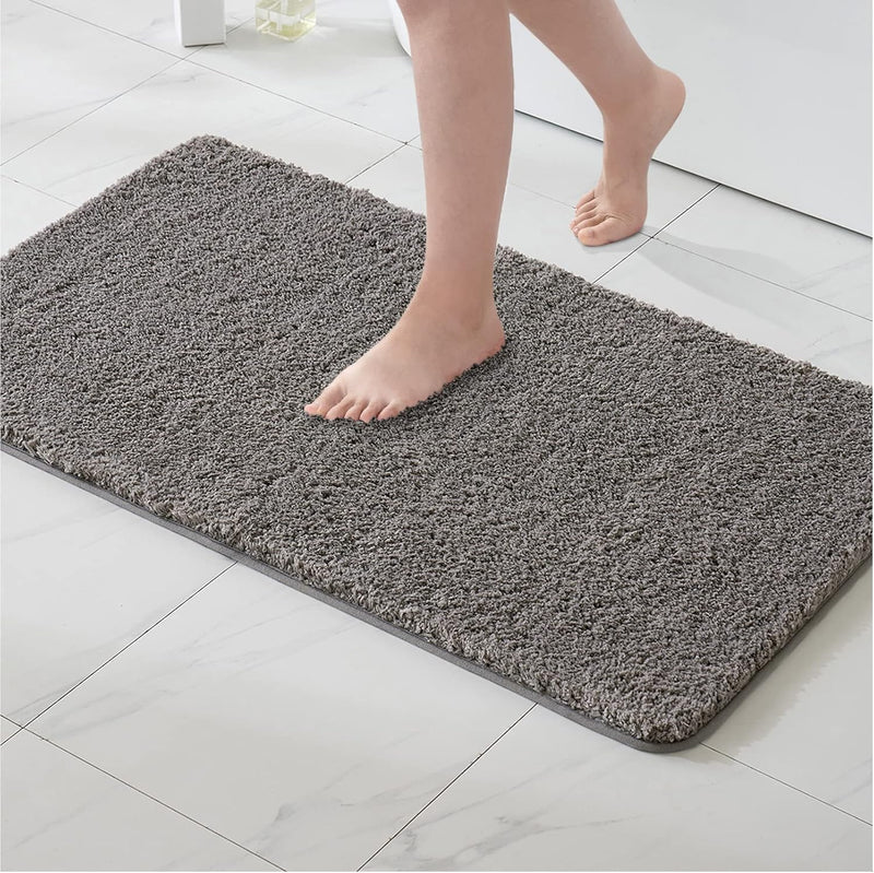MIULEE Badematte Weiche Badteppich rutschfest Badvorleger Fussmatte Badzimmermatte Bettvorleger Flau