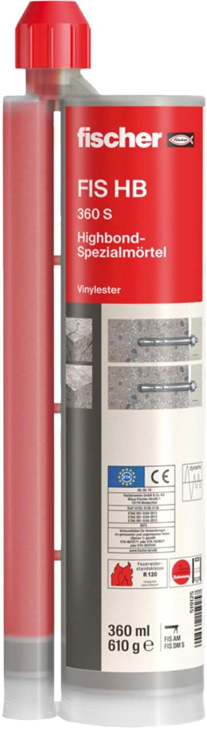fischer 562659 Highbond-Spezialinjektionsmörtel FIS HB 360 S, grau, 360 ml