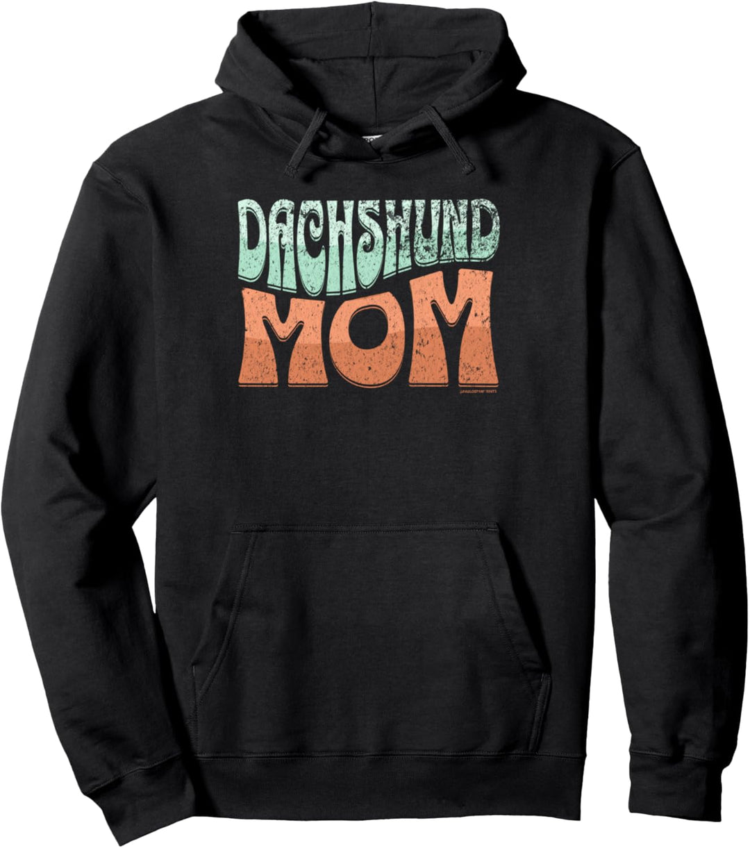 Dachshund Mom Vintage Dachshund Dog Mom Pullover Hoodie