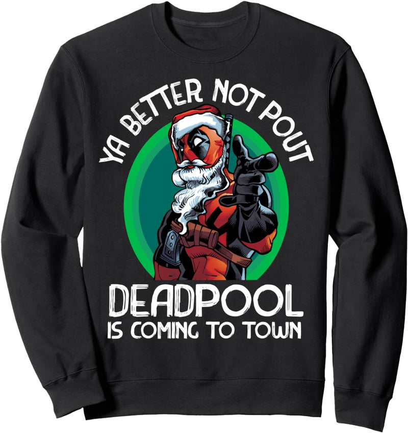 Marvel Deadpool Is Coming To Town Weihnachten Sweatshirt