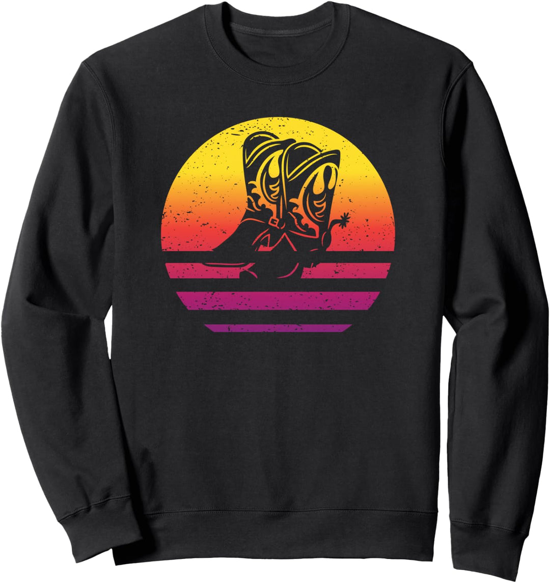 Cowboy Stiefel Retro Style Vintage Sweatshirt