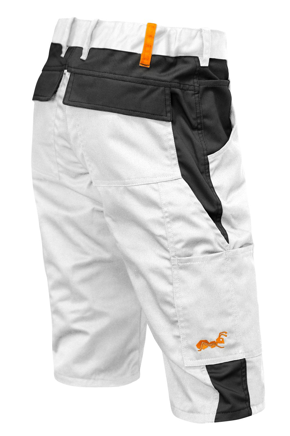 strongAnt Shorts Stretch Berlin Pro Herren Sommer Arbeitshose kurz Cargo Outdoor Grau-Shwarz-Weiss 4