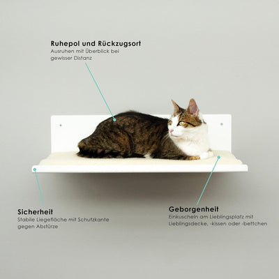 LucyBalu® Wandliege für Katzen | Katzenbett für die Wand | Katzen Wand Liegeplatz | Katzen Wandbett