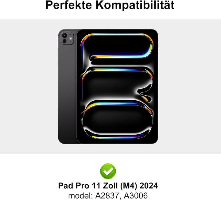 IVEOPPE Hülle mit Tastatur für iPad Pro 11" M5 2025/M4 2024 Con Touchpad, Deutsches QWERTZ Layout, M