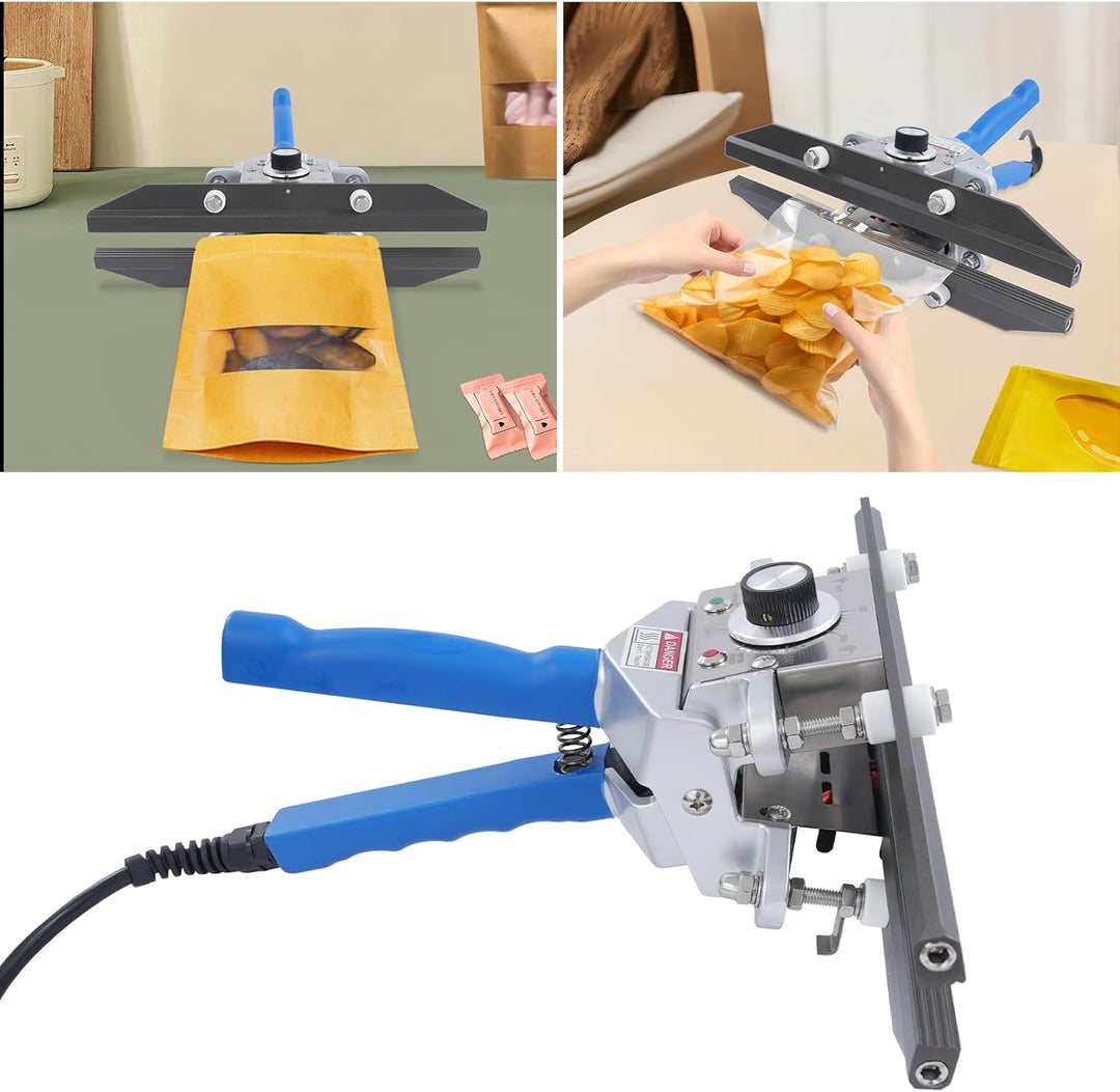 Heisssiegelgerät, 500W 3 Sekunden Siegelzeit Heisssiegelmaschine, 300mm 0-300℃ Tragbares Folienschwe