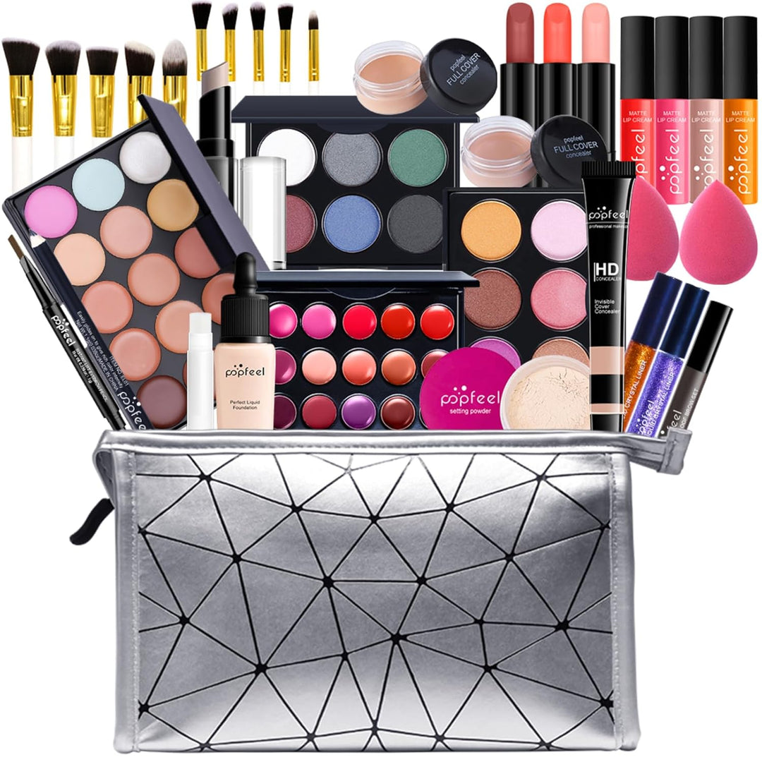 BrilliantDay Mehrzweck Make-up-Set All-in-One Make-up-Geschenkset Kosmetik-Palette Starter Kit Lipgl