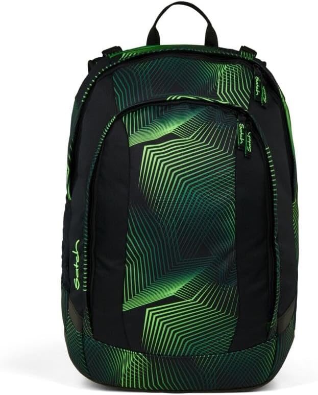 Satch Air Pencil Slider Edition Schulrucksack Set 3tlg. inkl. Sporttasche Seiscmic Green, Seiscmic G