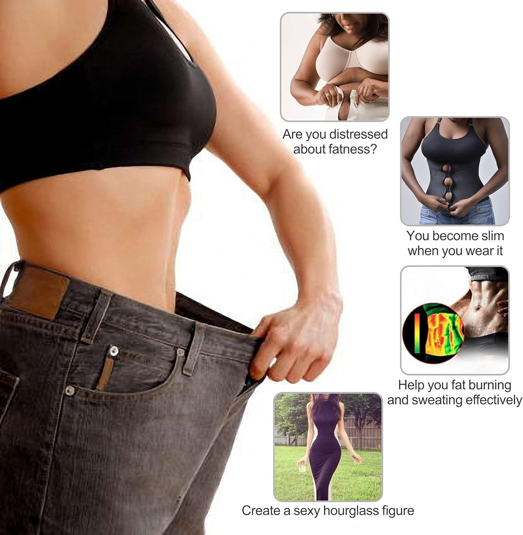 YIANNA Waist Trainer Damen Korsett Bauchweg Reissverschluss Corsage Sport Body Shaper Corset Taillen