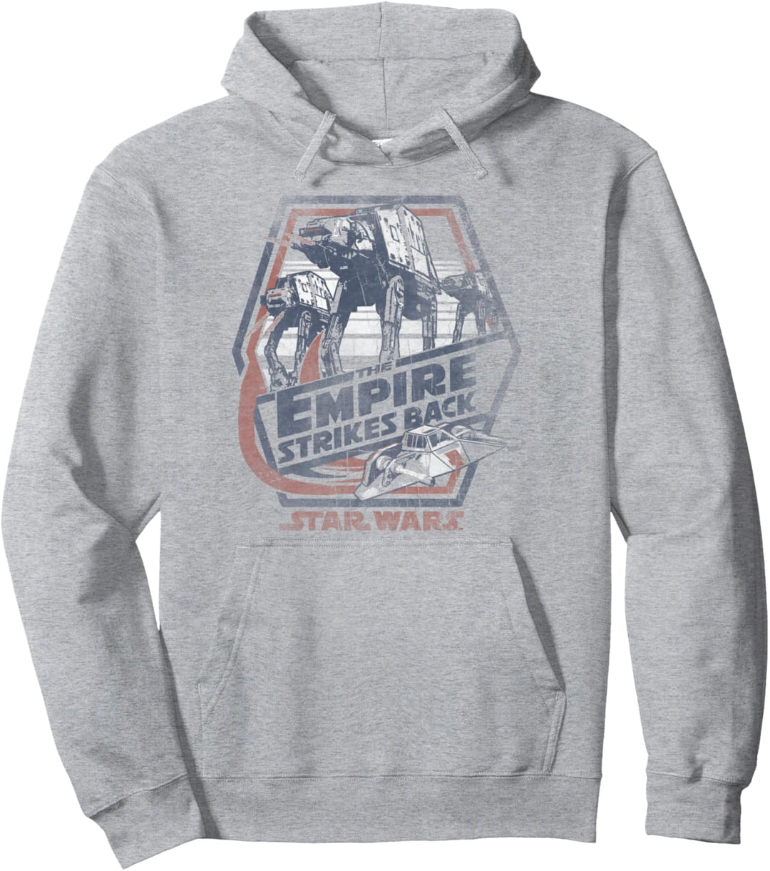 Star Wars The Empire Strikes Back AT-AT Distressed Poster Pullover Hoodie