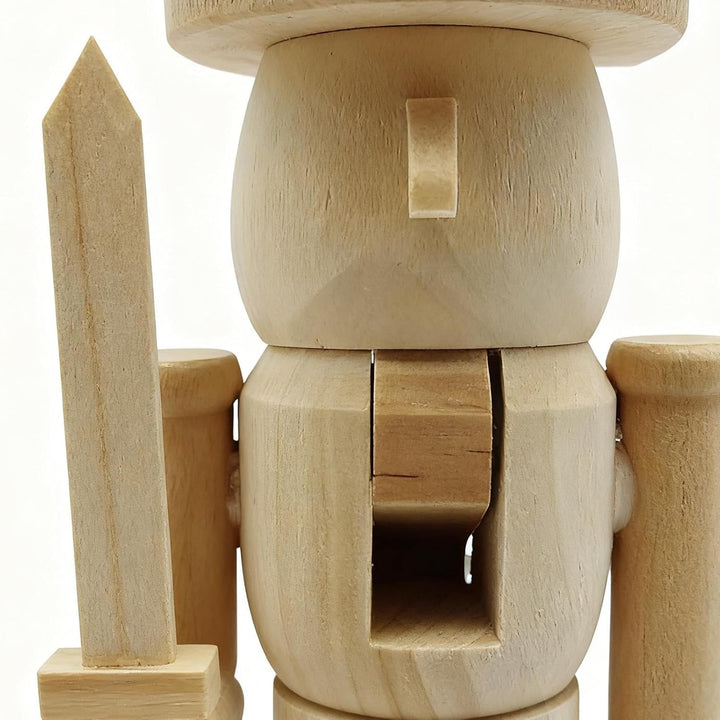 3 Stück Nussknacker Figur Aus Holz - 25.5cm - DIY Weihnachtens Nussknacker Zum Selber Bemalen, Weihn
