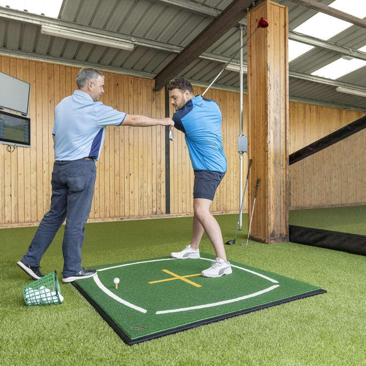 FORB Golf Lehrmatte | Ausrichtungslinen &amp; 4X Tee-Positionen Matte nur, Matte nur
