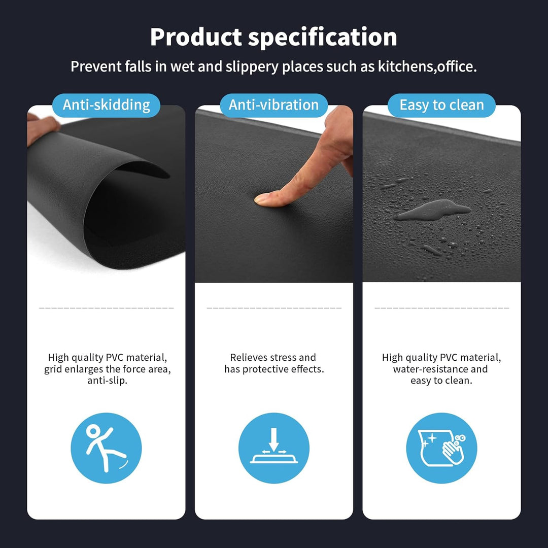 Art3d 1,2 cm Anti-Ermüdungsmatte Komfortmatte gepolsterte Küchenmatte rutschfestes Schaumstoff-Komfo