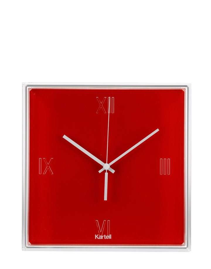 Kartell 190010 Tic und Tac, Wall Clock, Orangerot Deckende Farben , 30.0x30.0x8.0 cm Rosso Aranciato