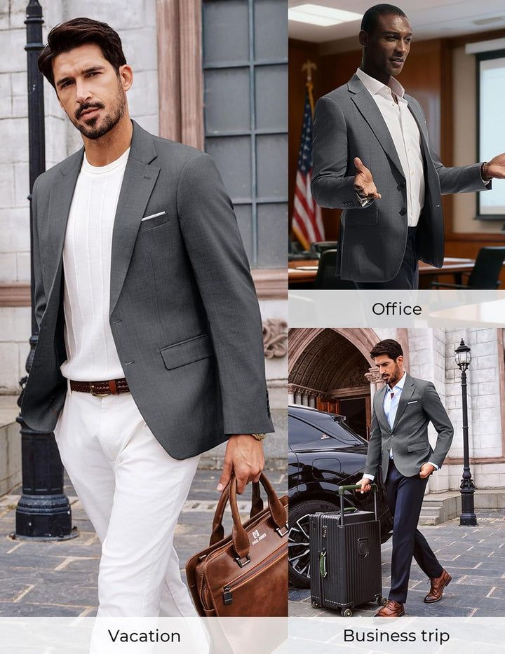 PJ PAUL JONES Herren Sakko Sportlich Freizeit Blazer Jackett 2 Knöpfe Modern Regular Fit Anzugjacke