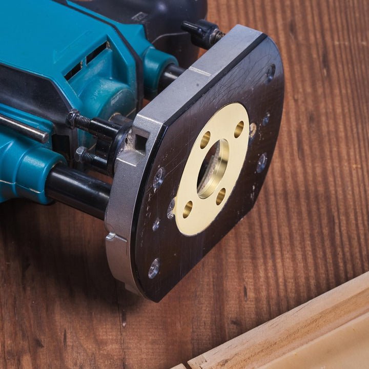 QWORK® 10 Stück Template Router Guides Satz mit Kontermutteradapter, für Vielseitige Fräsarbeiten