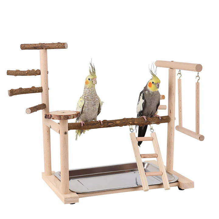 Papageien-Spielplatz, Vogelspielplatz für Papageien, Parrot Playstand Papagei Spielplatz mit Spielze