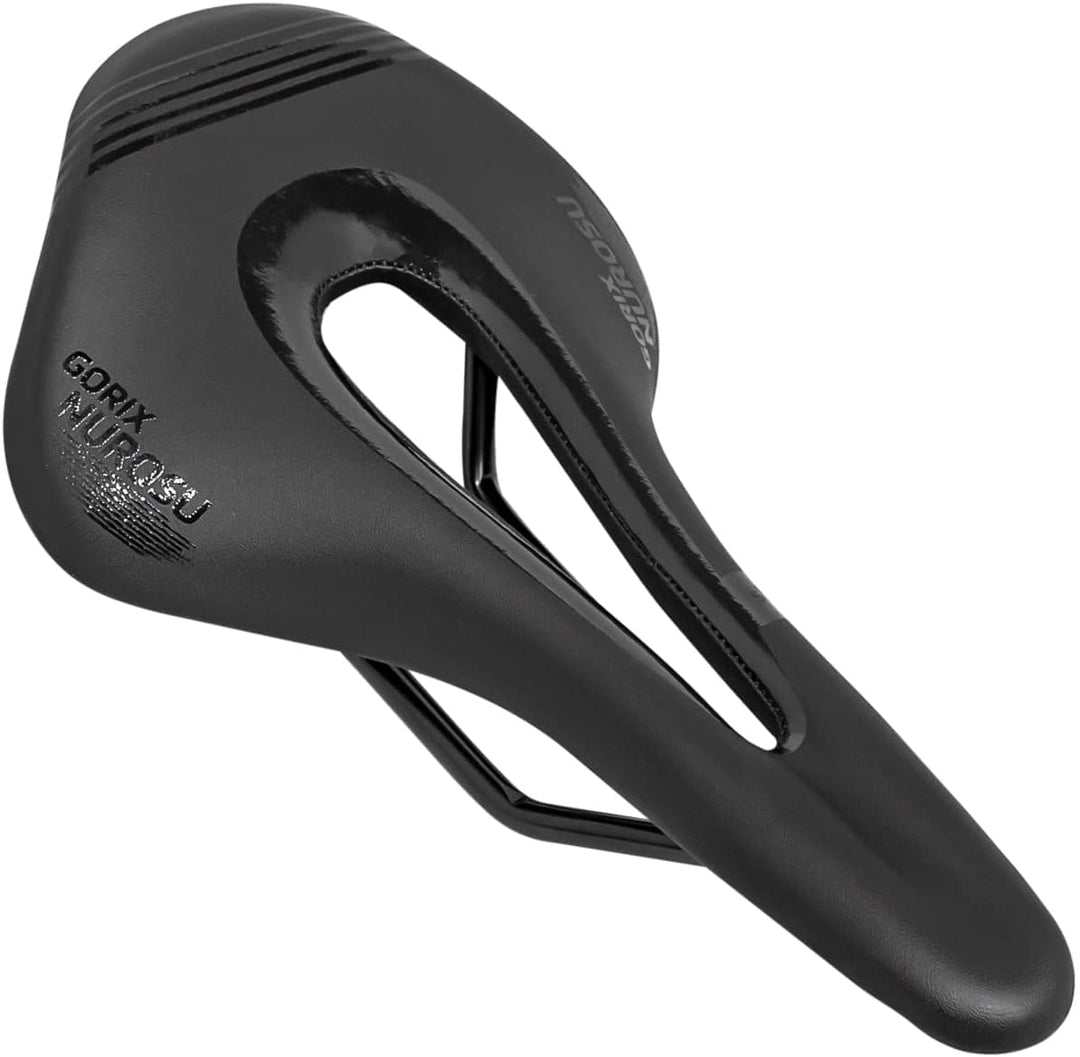 GORIX GX-NUROSU, kurzer Sattelsitz, kurze Nase, leicht, MTB Schwarz, Schwarz