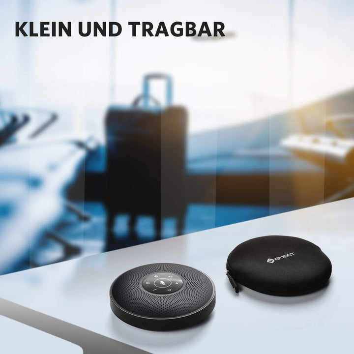 EMEET M2 Bluetooth Konferenzlautsprecher - USB Speakerphone mit 4 AI-Mikrofon, 360º Spracherkennung,
