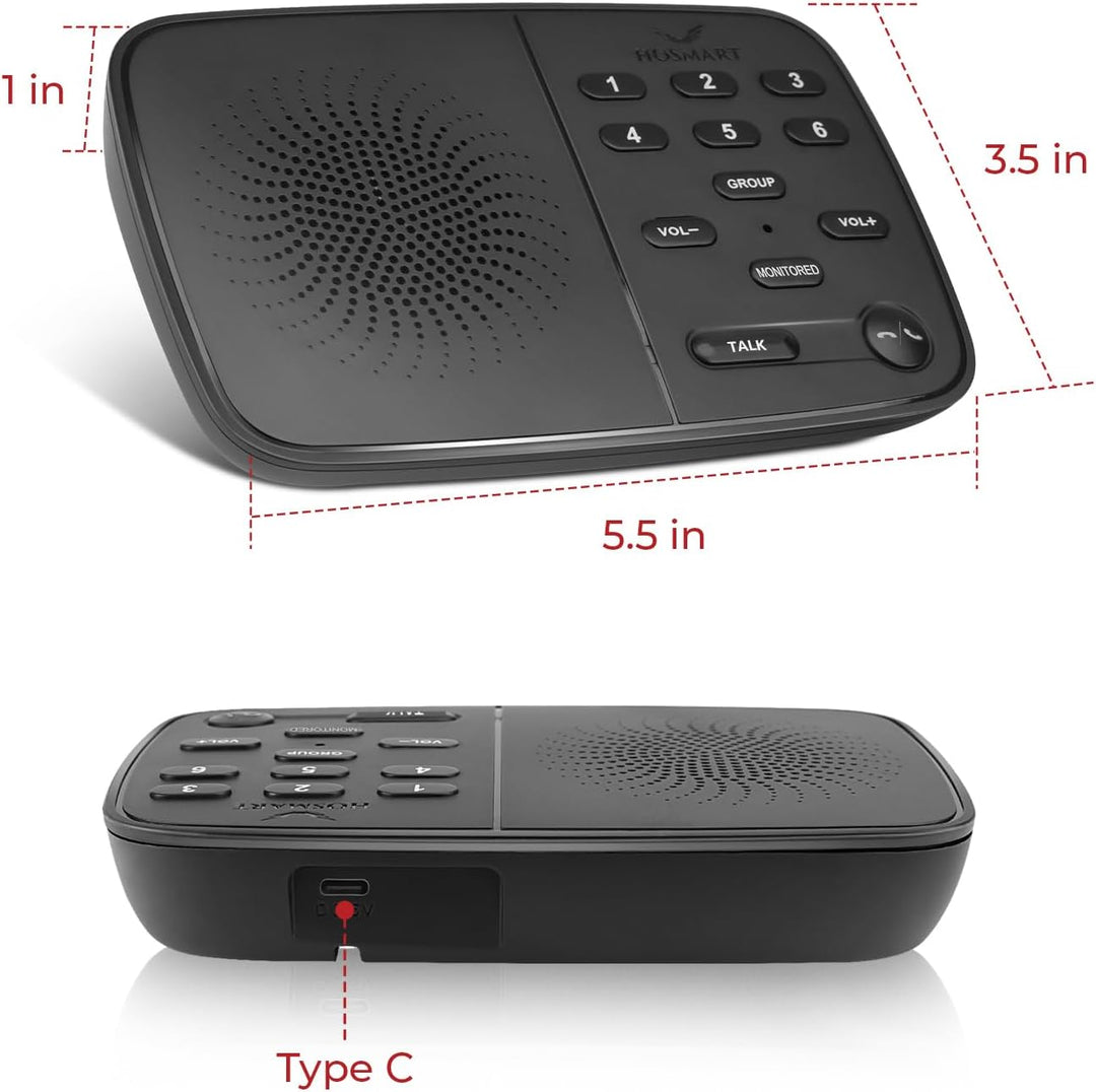 Hosmart UltraSpeak Pro Funk-Intercoms für Zuhause, 2024 Full-Duplex-Funk-Intercom-System für Unterne