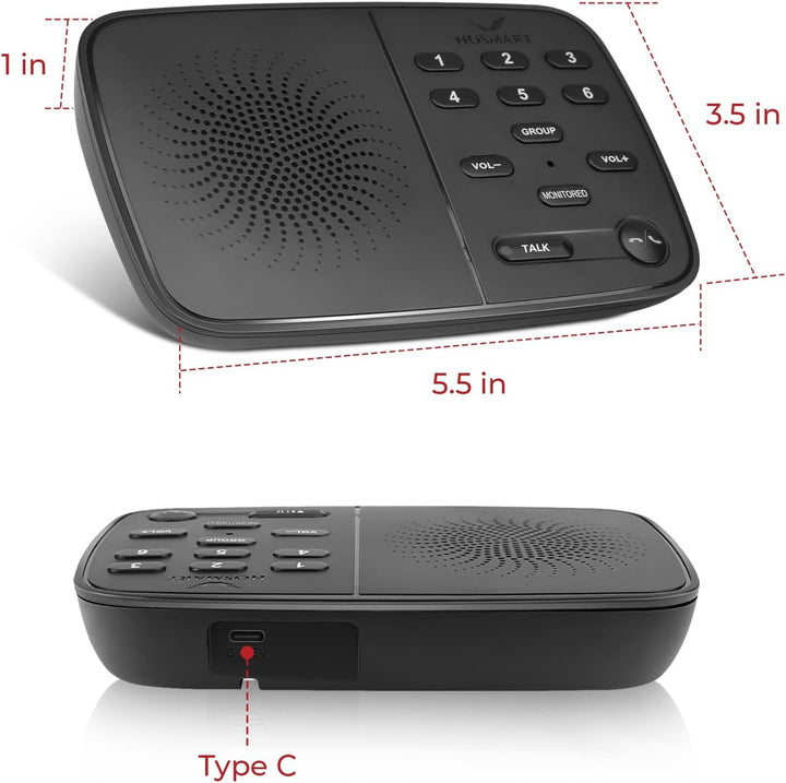 Hosmart UltraSpeak Pro Funk-Intercoms für Zuhause, 2024 Full-Duplex-Funk-Intercom-System für Unterne