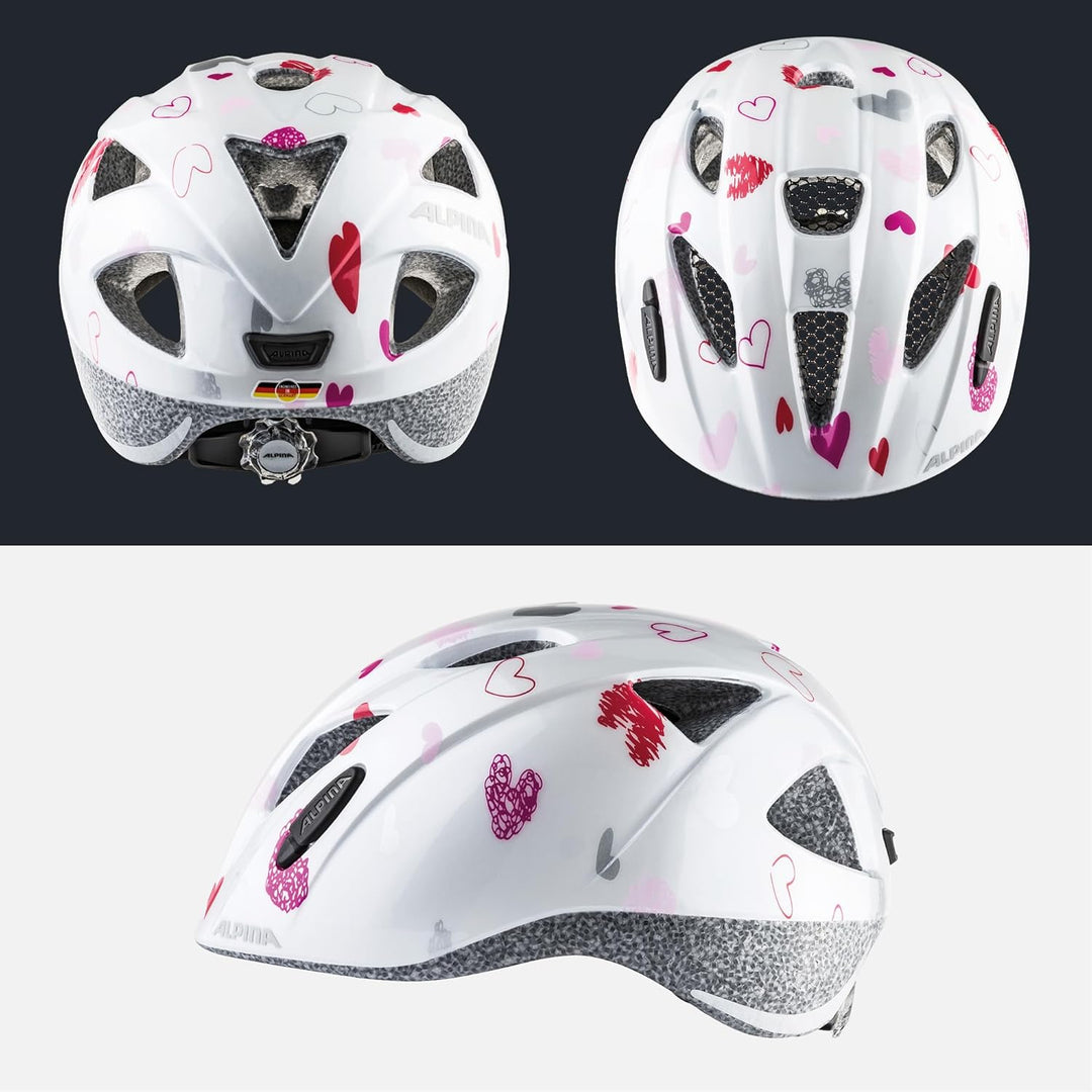 ALPINA XIMO - Leichter, Sicherer &amp; Bruchfester Fahrradhelm Mit Optionalen LED-Licht Für Kinder white