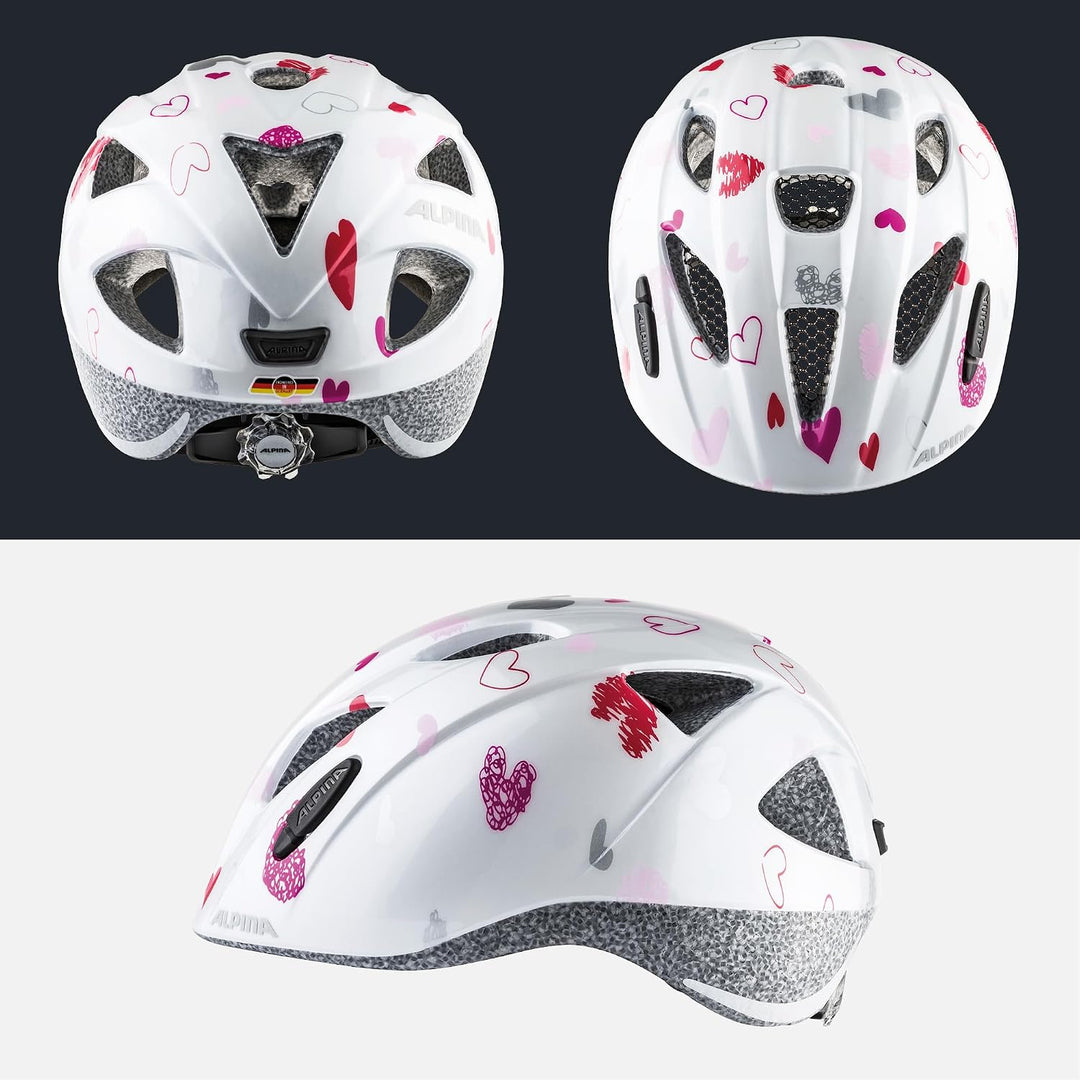 ALPINA XIMO - Leichter, Sicherer &amp; Bruchfester Fahrradhelm Mit Optionalen LED-Licht Für Kinder white
