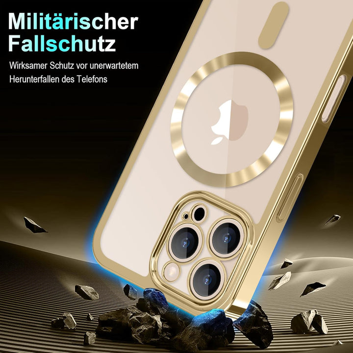 Handyband für iPhone 16 Pro Hülle mit Band + 2 Stück Glas Schutzfolie Transparent Silikon Handyhülle