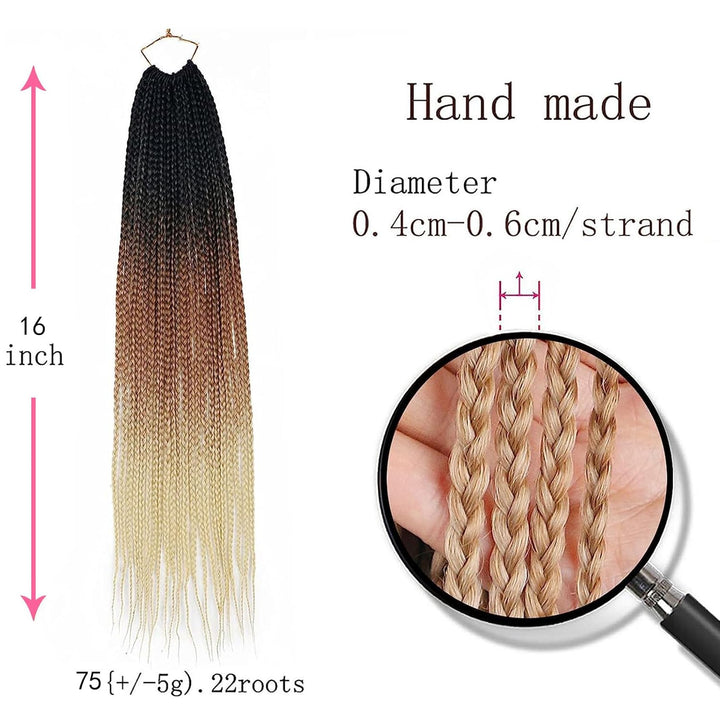 Box Crochet Braids Haarverlängerungen 6 Packs 24 Zoll Synthetische Flechtfrisur 22 Stränge/Pack Croc