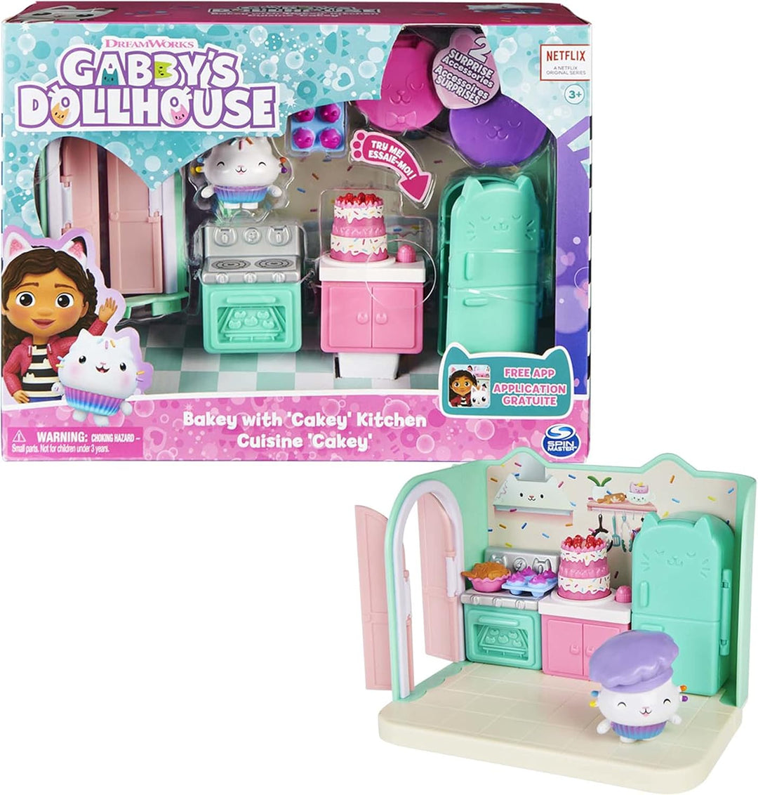 Gabby’s Dollhouse, Purrific Pool Party Spielset mit Gabby- und Meerkätzchen-Figur & Deluxe Raum, Bak