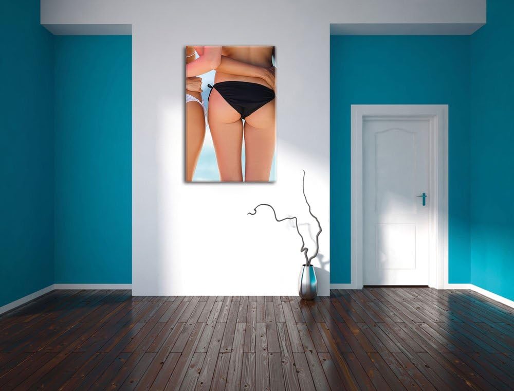 Sexy Girl Bikini, Format: 100x70 auf Leinwand, XXL riesige Bilder fertig gerahmt mit Keilrahmen, Kun