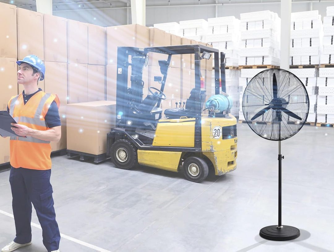PUR LINE | Industrieller Standventilator mit Kupfermotor und Aluminiumflügeln – 3 Geschwindigkeiten,