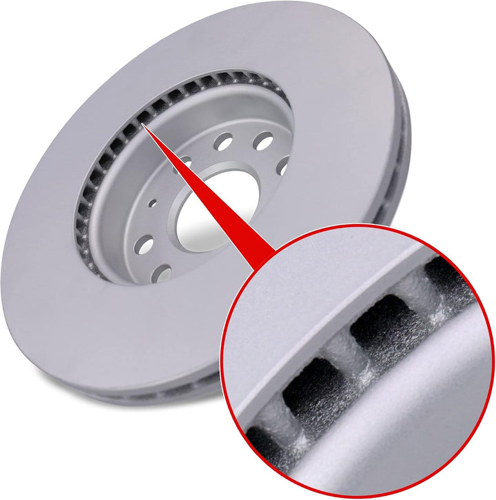 ATE Bremsenset Vorderachse inkl. Bremsscheiben vorne Ø 288 mm belüftet und Bremsbeläge vorne + Warnk