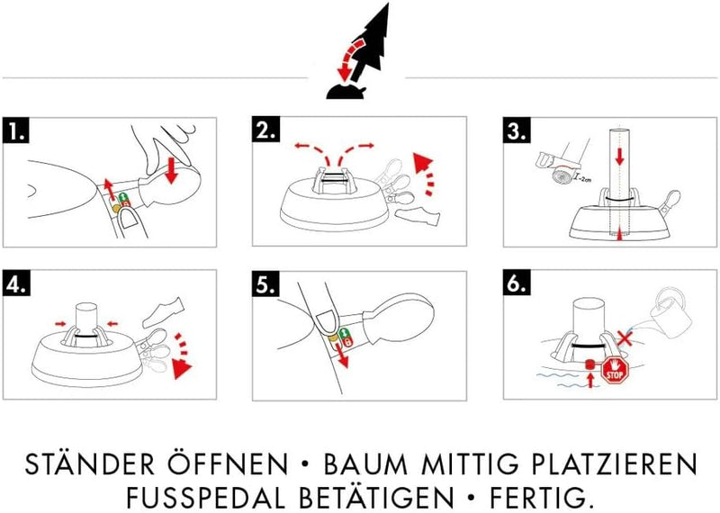 Krinner Green Line Comfort Grip M Recycling Christbaumständer Weihnachtsbaumständer inkl. Fusspedal