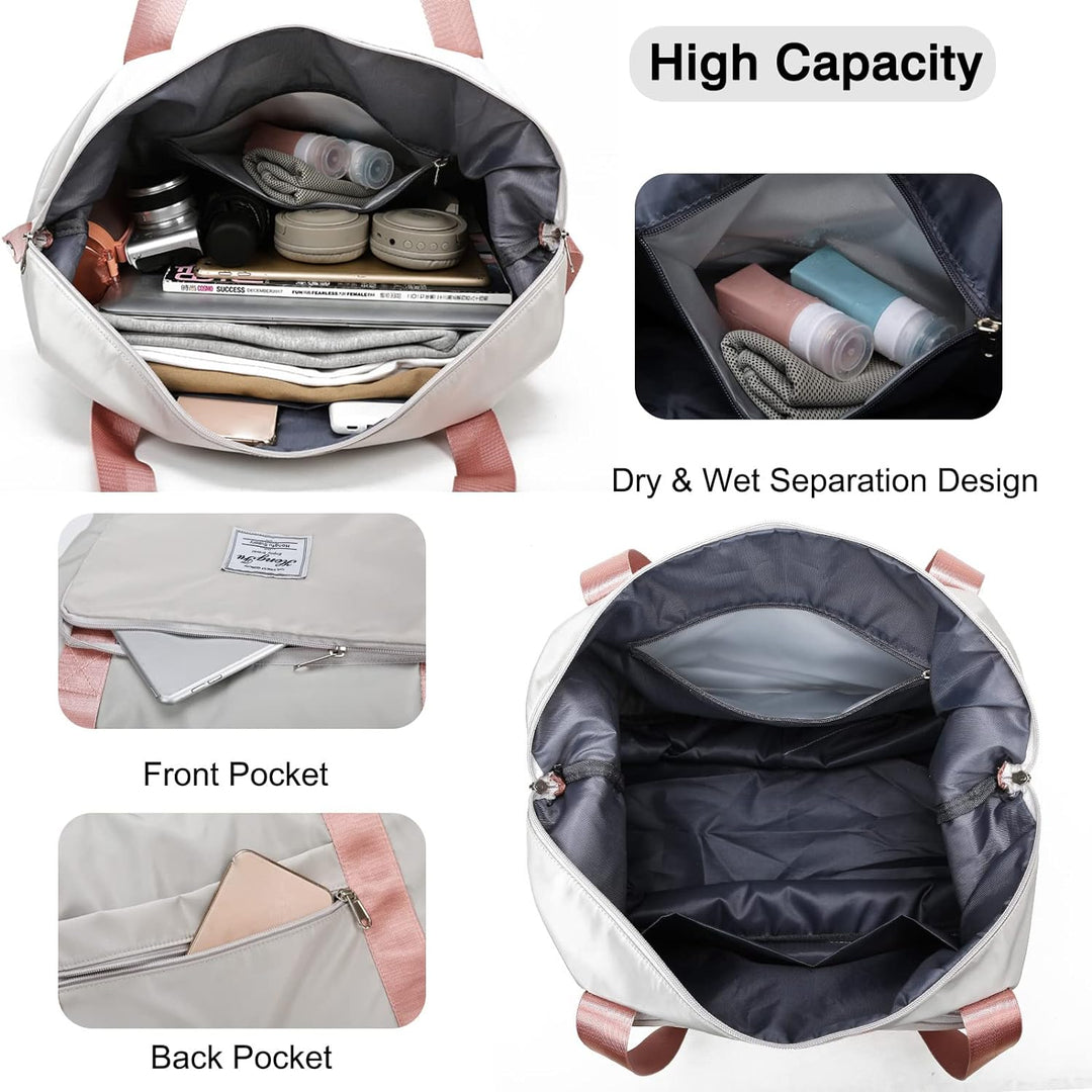 FANDARE Reisetaschen Handgepäck Tasche Faltbare Sporttasche Übernachtung Tote Handtasche Damen Herre