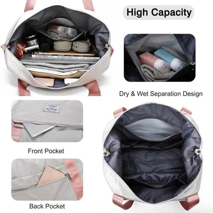 FANDARE Reisetaschen Handgepäck Tasche Faltbare Sporttasche Übernachtung Tote Handtasche Damen Herre