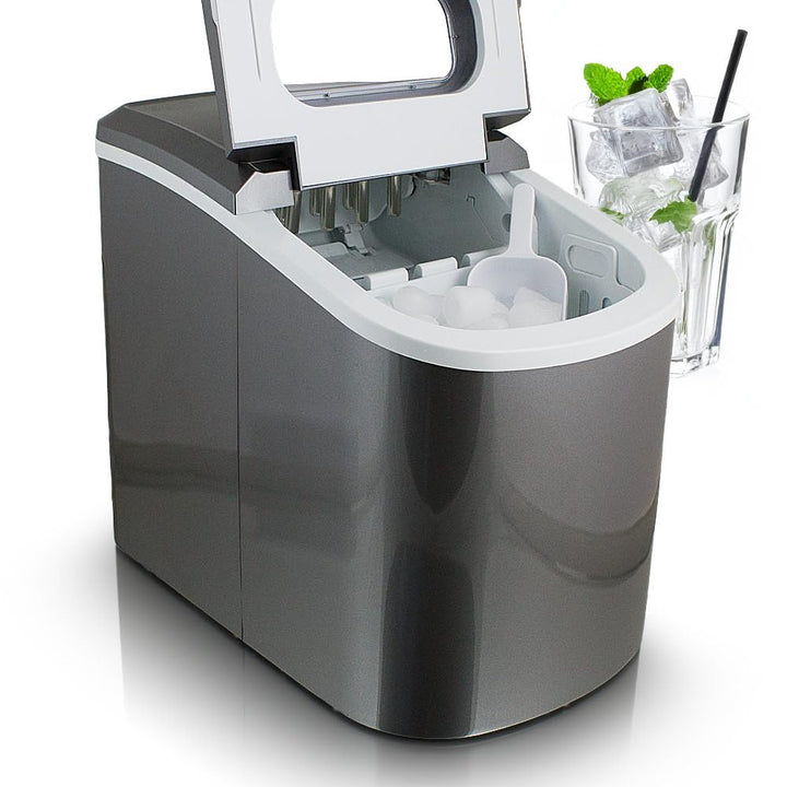 Eiswürfelmaschine Eiswürfelbereiter Eiswürfel Ice Maker EIS Maschine Icemaker, Dunkelgrau