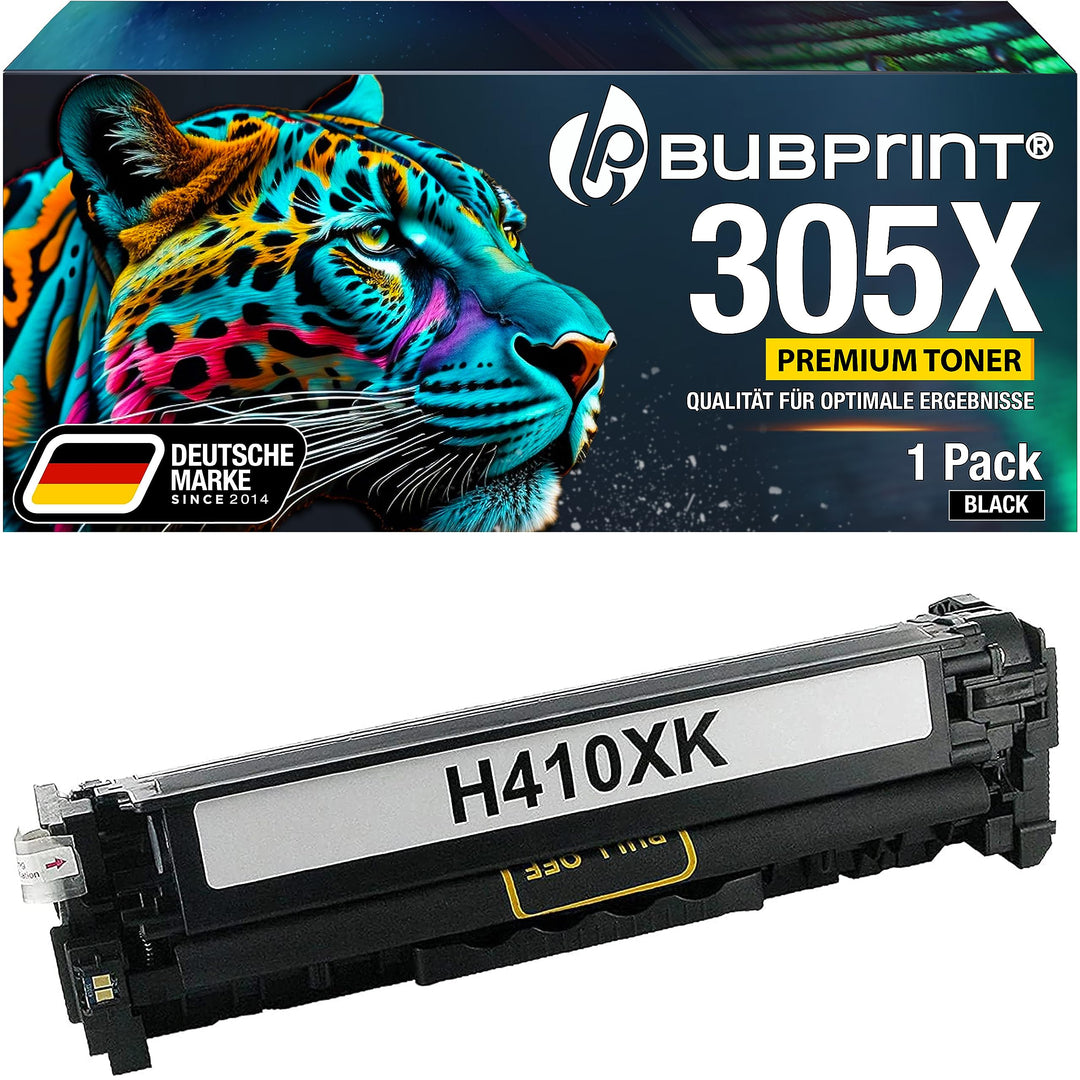 Bubprint Toner kompatibel als Ersatz für HP 305X CE410X für LaserJet Pro 400 Color M451dn M451dw M45