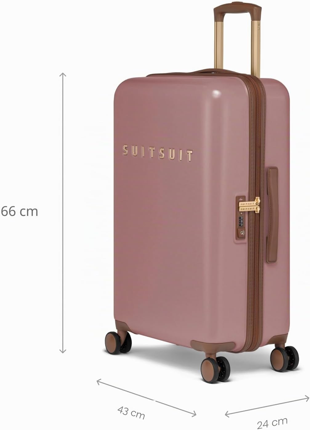 SUITSUIT Koffer Gross 66 cm - Leicht Hartschalen Reisekoffer mit Rollen - TSA-Schloss - 59 L - Fab S