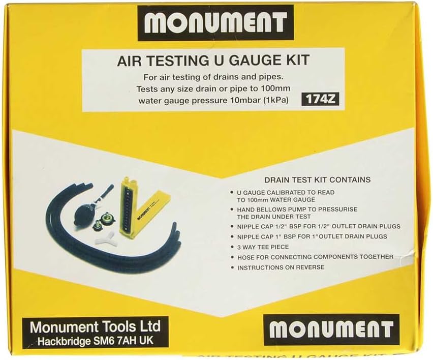 Monument 174z Lufttester Kit Wassersäulendruck, Abfluss/Rohre