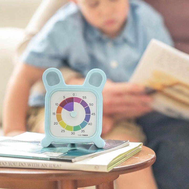 Time Timer MOD mit Häschen-Schutzhülle – Tierhülle mit Regenbogen-Timer – 60-Minuten-Countdown für A