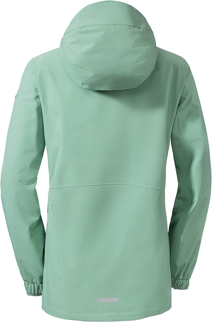 Schöffel Damen Jacket Lausanne L, Funktionsjacke mit Kapuze, wasserdichte Übergangsjacke mit Pack-Aw