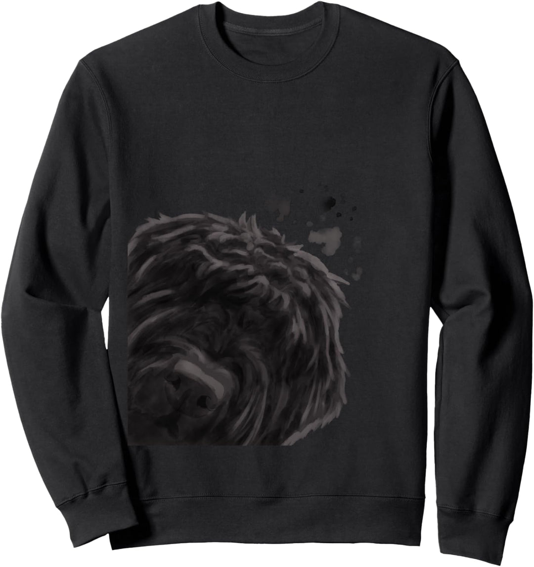 Neugieriger Hund Bunter Bouvier des Flandres Sweatshirt