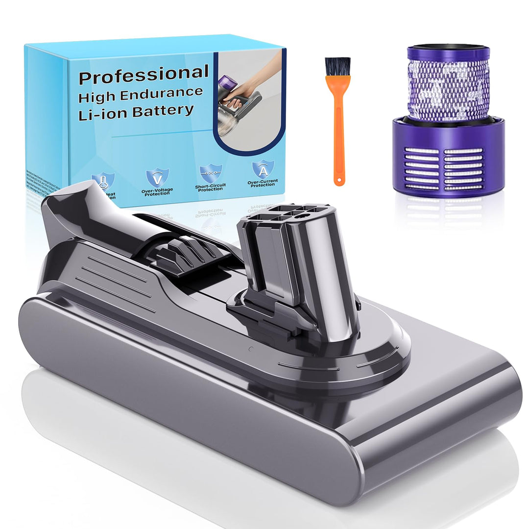 Akku für Dyson V12 Serie, 8000mAh Neues Upgrade Hochkapazitäts Ersatzakku für Dyson v12 Detect Slim/