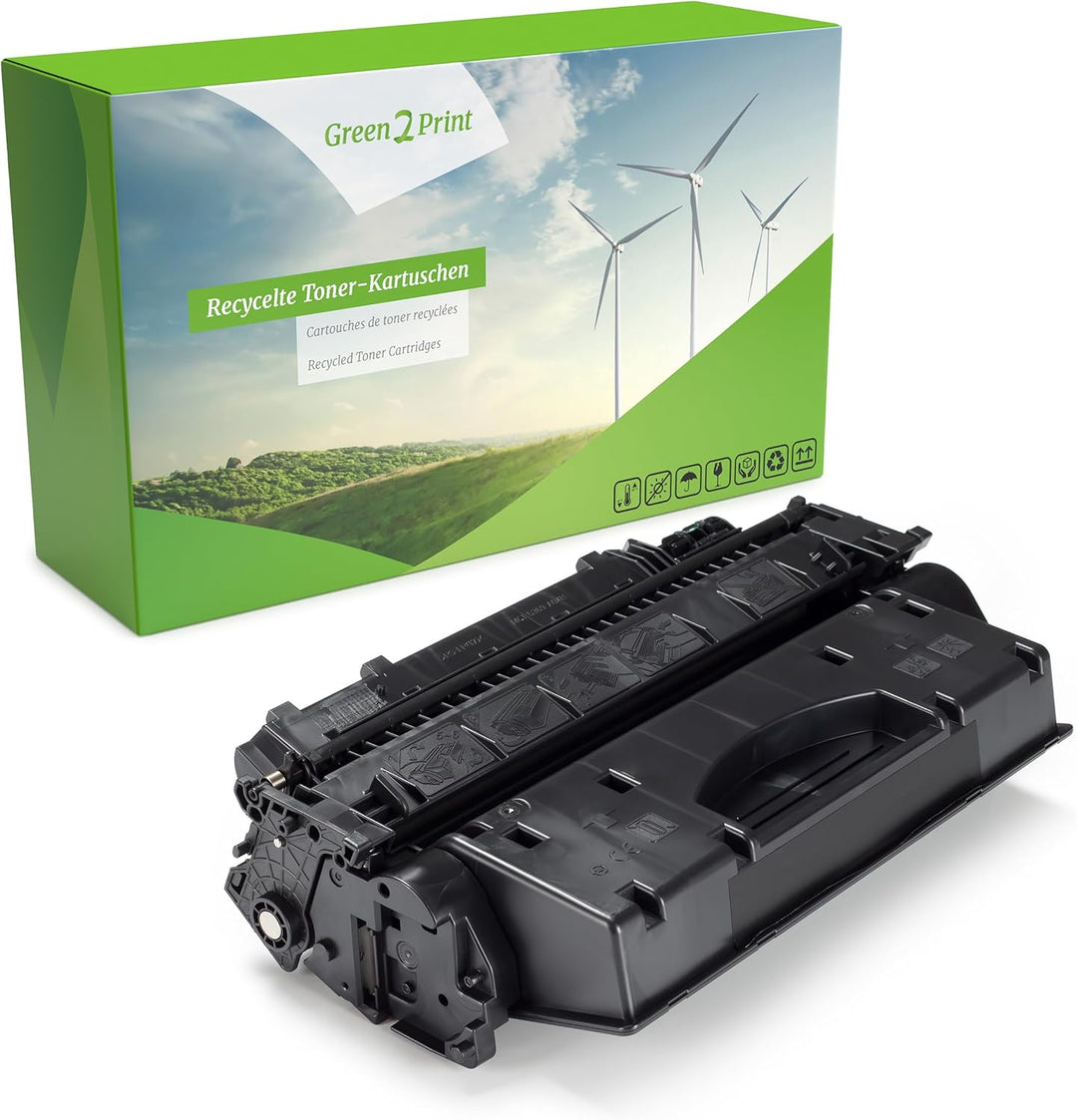 Green2Print Toner schwarz 6500 Seiten ersetzt HP CE505X, 05X passend für HP Laserjet P2055D, P2055DN