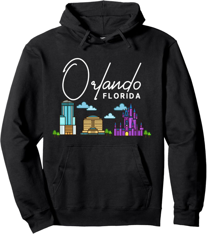 Orlando Florida Skyline Karte Reise Pullover Hoodie