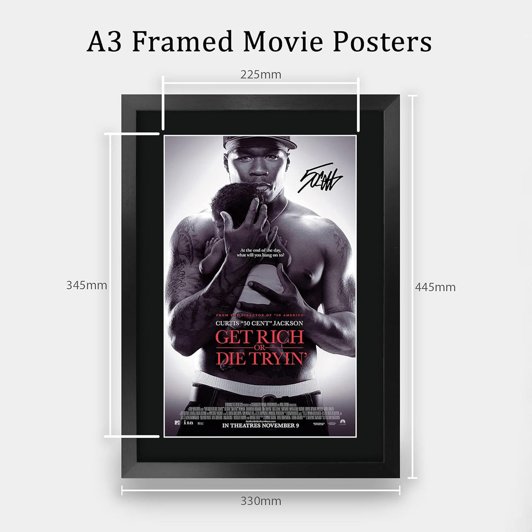 HWC Trading A3 FR Get Rich or Die Tryin Das Guss 50 Cent Geschenke Printed Poster Autogramme Bild fü