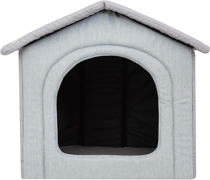 Hundehütte Hundehöhle Hundebett Hundehaus Katzenhöhle mittle L - 52x46 cm hellgrau L - 52x46x53 cm h